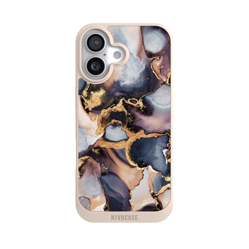 iPhone 17 NIVOpure Verträumte Tinte Grau-Golddruck