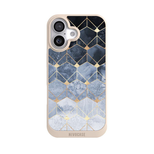  NIVOpure Blaue Sechsecke und Diamanten Golddruck