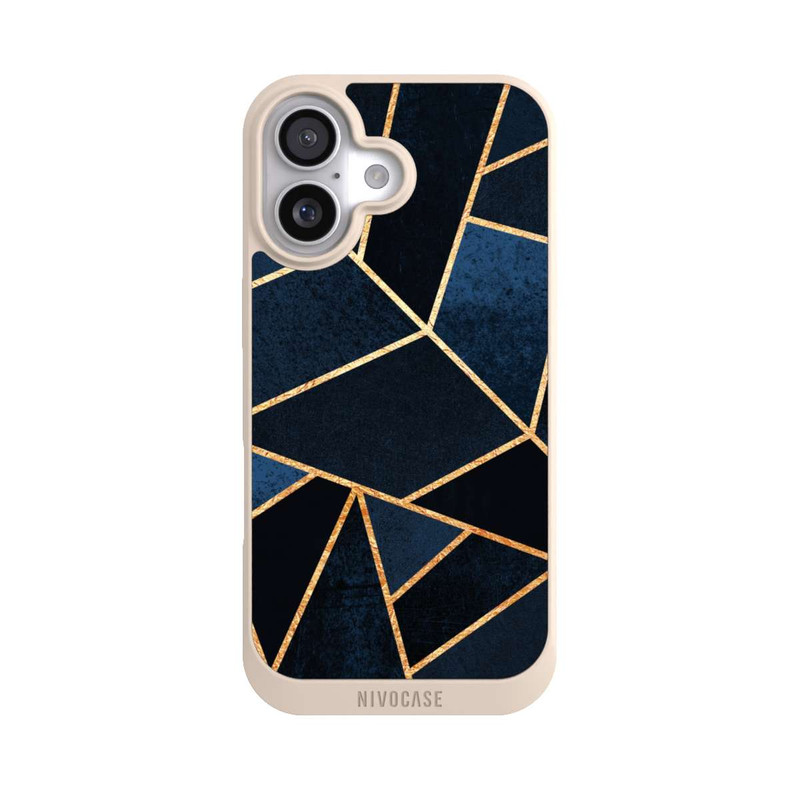 iPhone 17 NIVOpure Navy Stein Golddruck