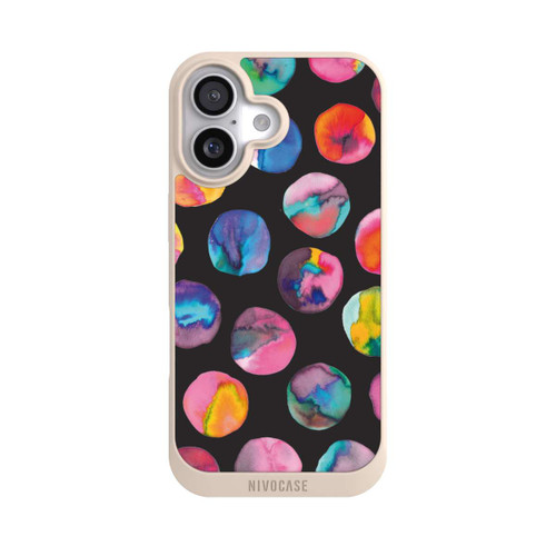  NIVOpure Bunte Tintenmurmeln Punkte Schwarz