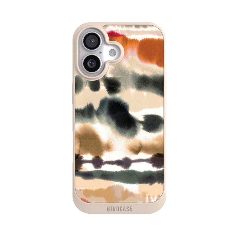 iPhone 17 NIVOpure Weiche nautische Aquarelllinien Orange
