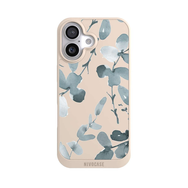 iPhone 17 NIVOpure Eukalyptus Muster transparent