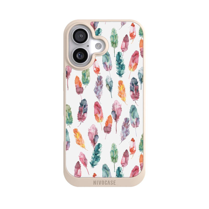 iPhone 17 NIVOpure Aquarellfedern Boho