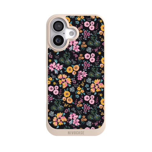  NIVOpure Kleine bunte Blumen Schwarz 2