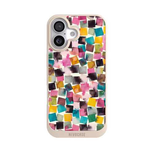  NIVOpure Aquarell geometrische Plaids rosa