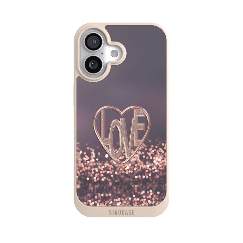 iPhone 17 NIVOpure LOVE Glitzerrosa