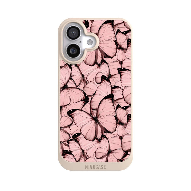 iPhone 17 NIVOpure Rosa Schmetterling-Muster