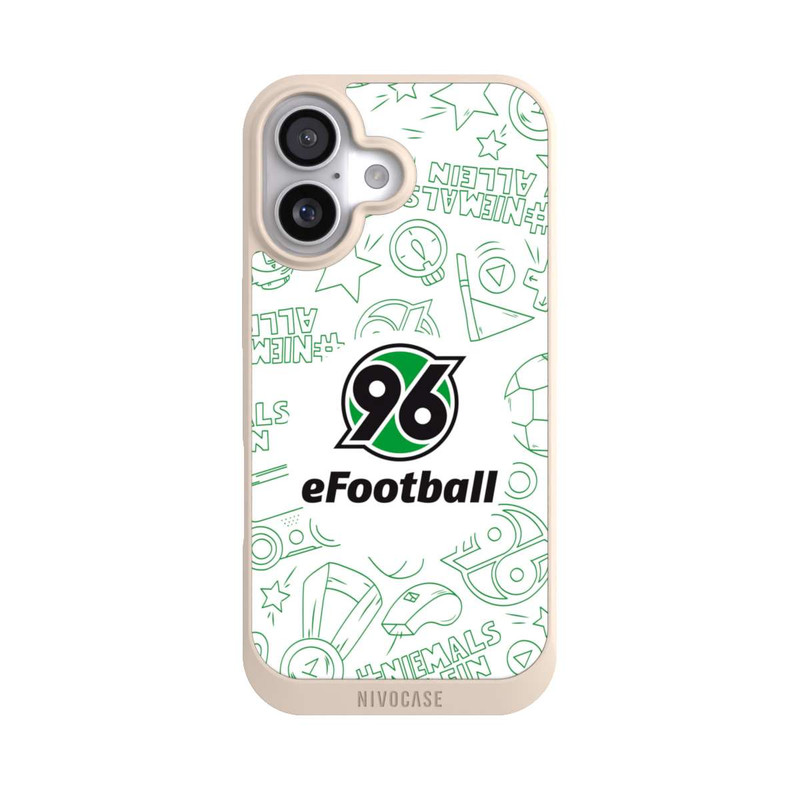 iPhone 17 NIVOpure Hannover 96 Football Pattern Design White