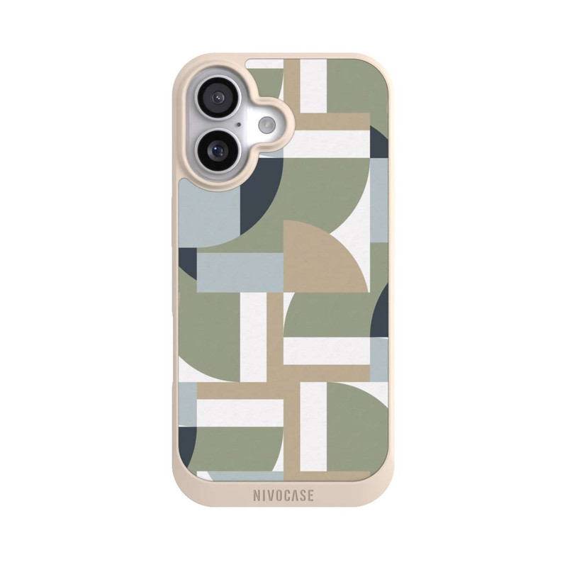 iPhone 17 NIVOpure Futuristische Bauhaus Polygone Beige