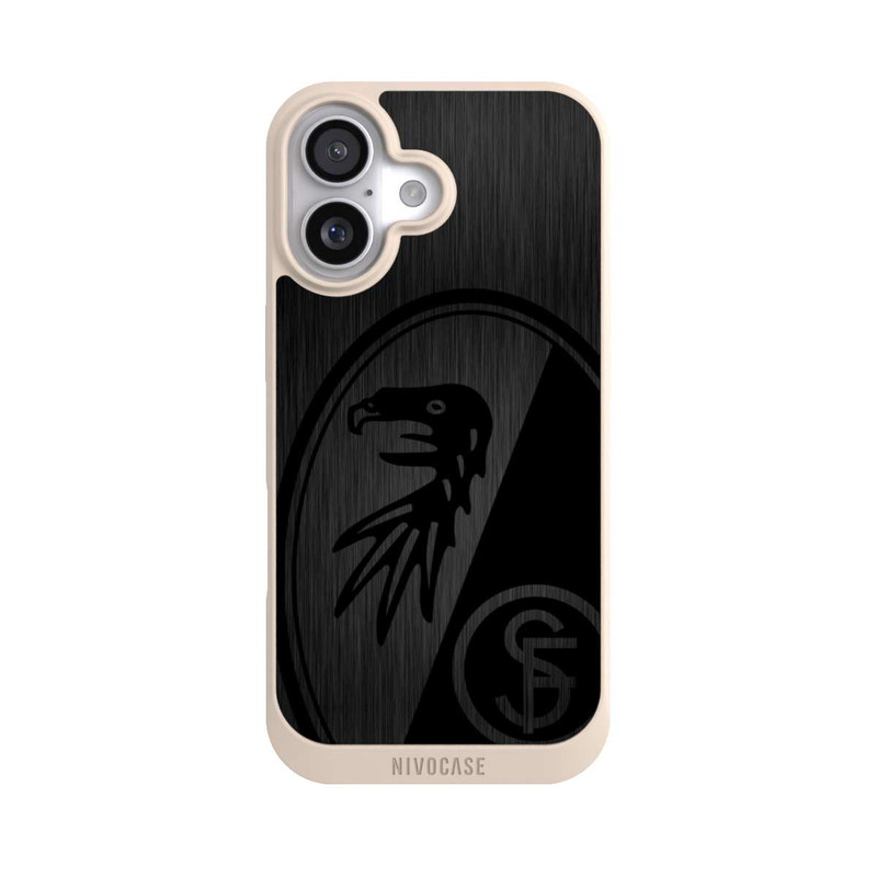 iPhone 17 NIVOpure SC Freiburg Kratzen Horizontal Metall Hintergrund