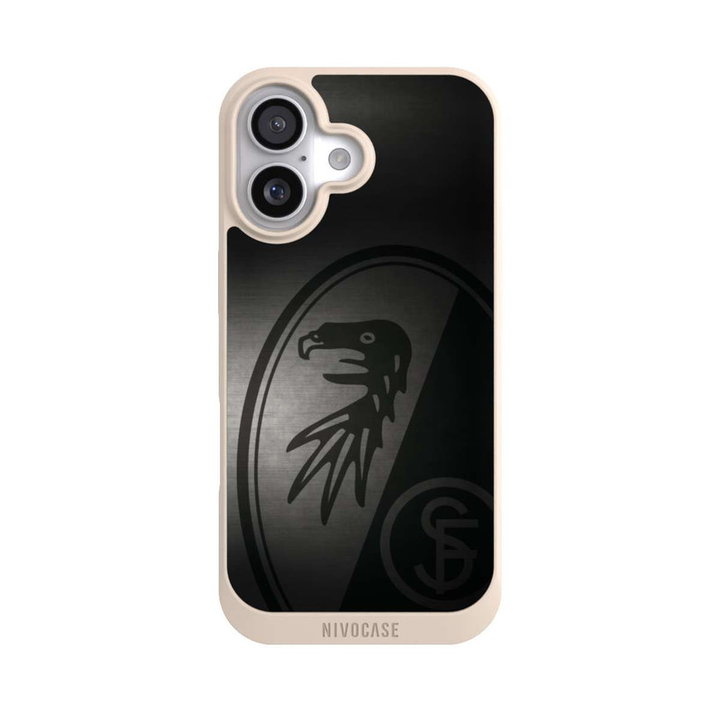 iPhone 17 NIVOpure SC Freiburg Dot Metall Hintergrund