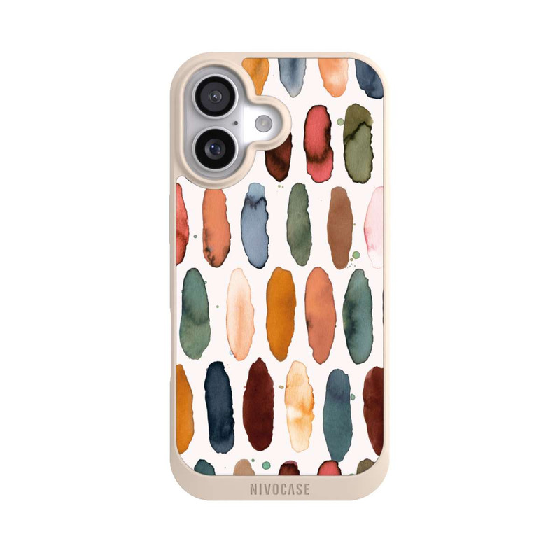 iPhone 17 NIVOpure Aquarellstriche aus mineralischem Terrakotta