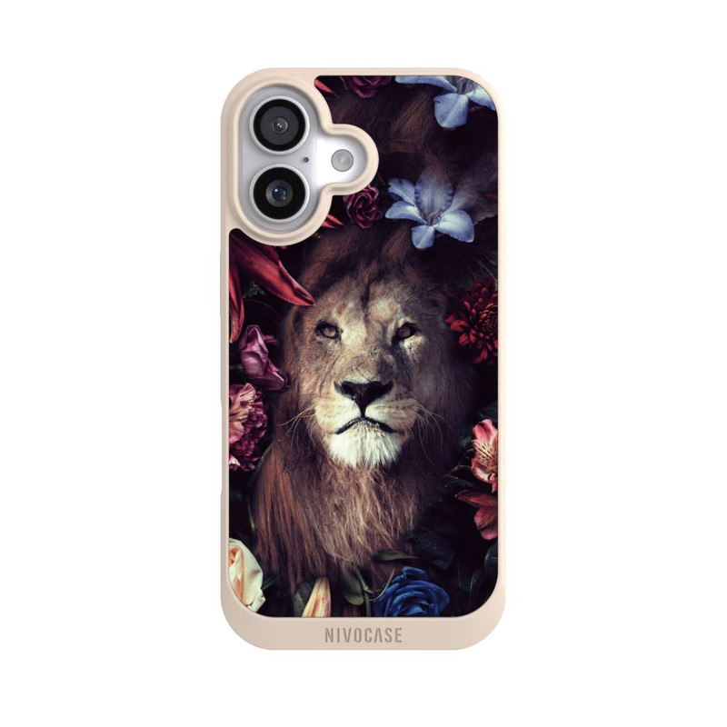 iPhone 17 NIVOpure Löwe Blumenrahmen