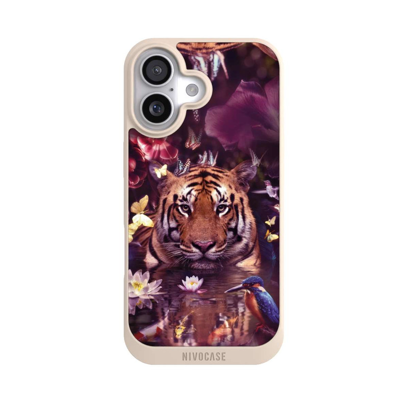 iPhone 17 NIVOpure Tiger Blumenrahmen