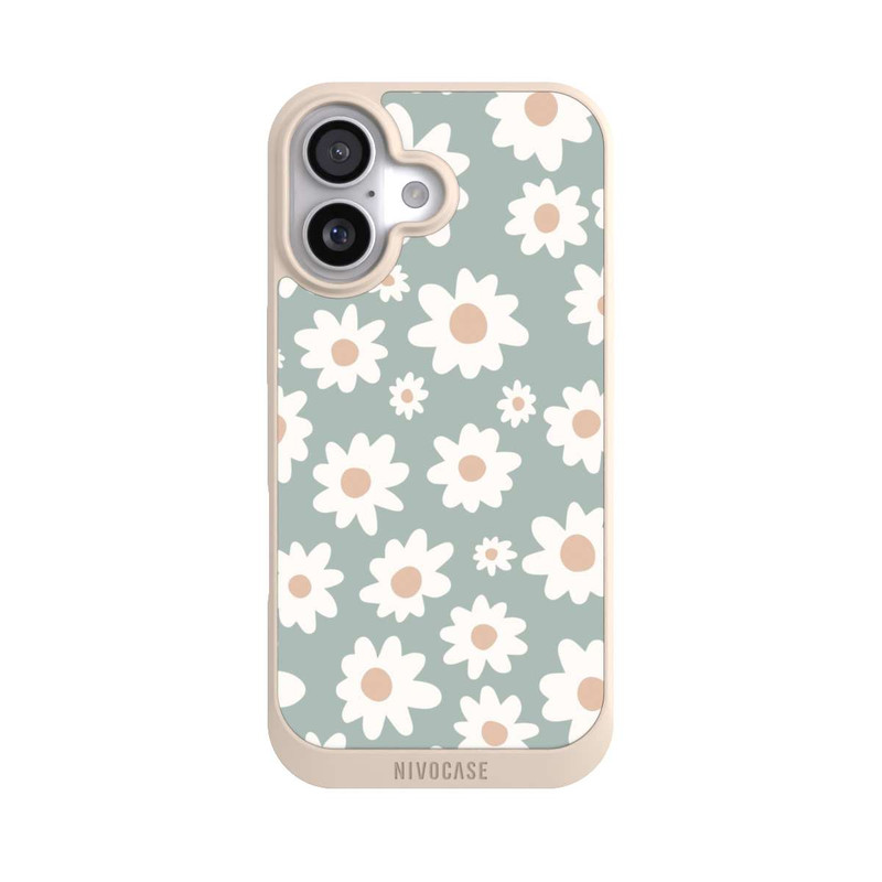 iPhone 17 NIVOpure Gänseblümchen Muster grün