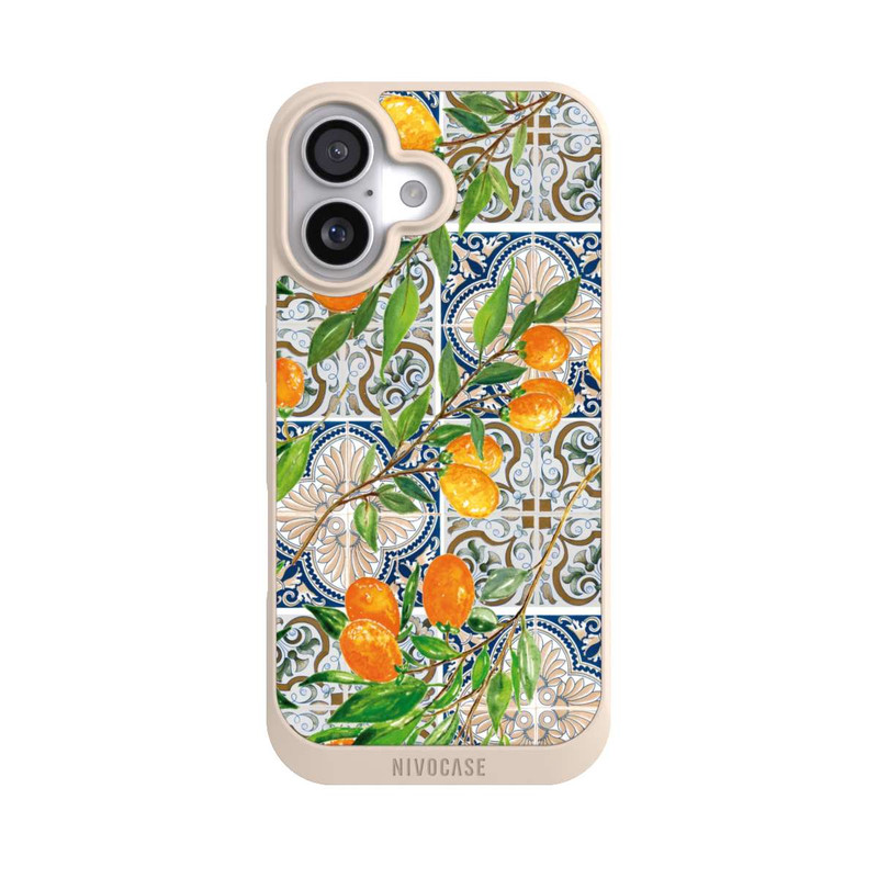 iPhone 17 NIVOpure Griechische Orangen Muster
