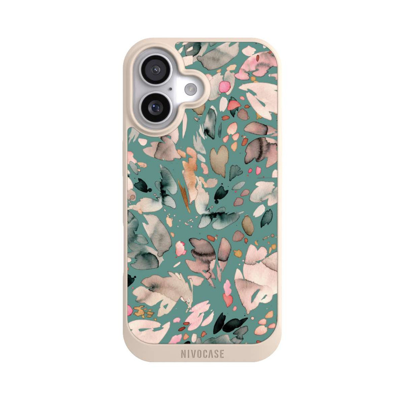 iPhone 17 NIVOpure Abstrakte Blumenblätter grün