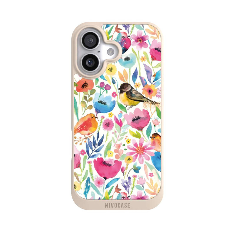 iPhone 17 NIVOpure Wunderliche Vögel und Blumen