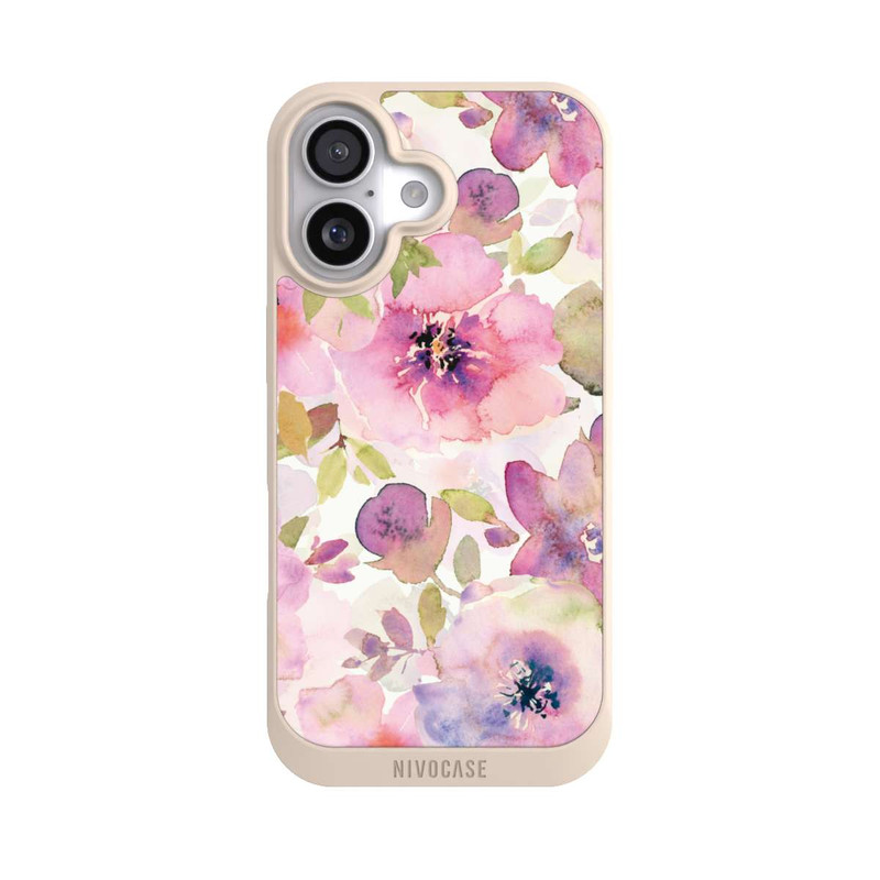 iPhone 17 NIVOpure Tapete mit rosa Blumen