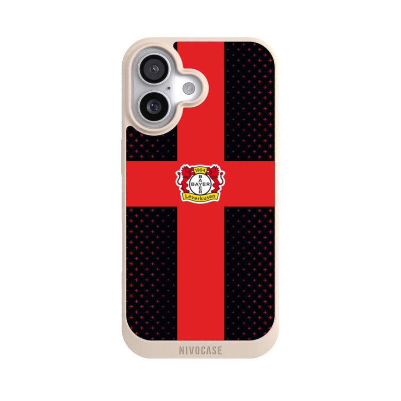 iPhone 17 NIVOpure Bayer 04 Leverkusen Rotes Kreuz auf Schwarz