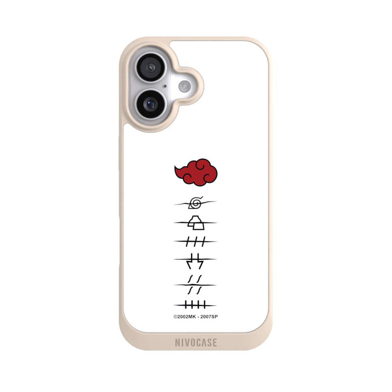 iPhone 17 NIVOpure Akatsuki Mitgliedersymbole Weiß