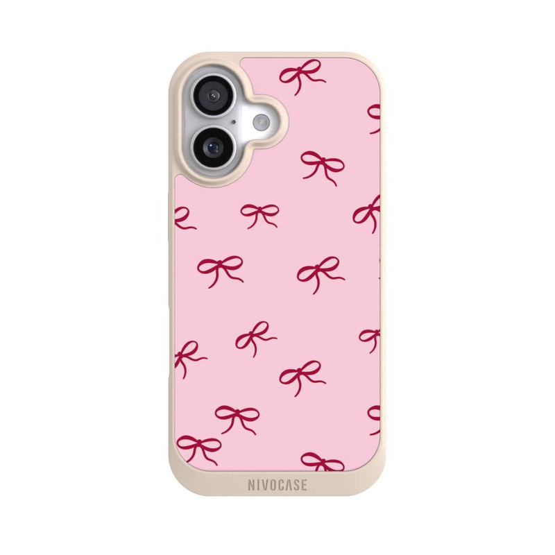 iPhone 17 NIVOpure Schleifen Muster Rot Pink