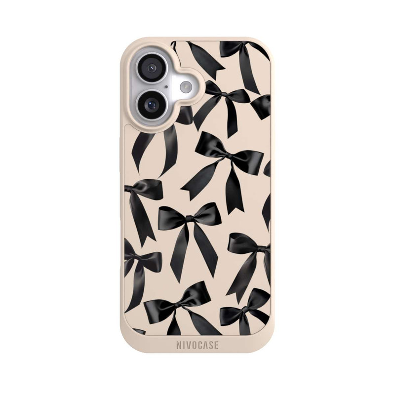 iPhone 17 NIVOpure Schwarze Satinschleifen