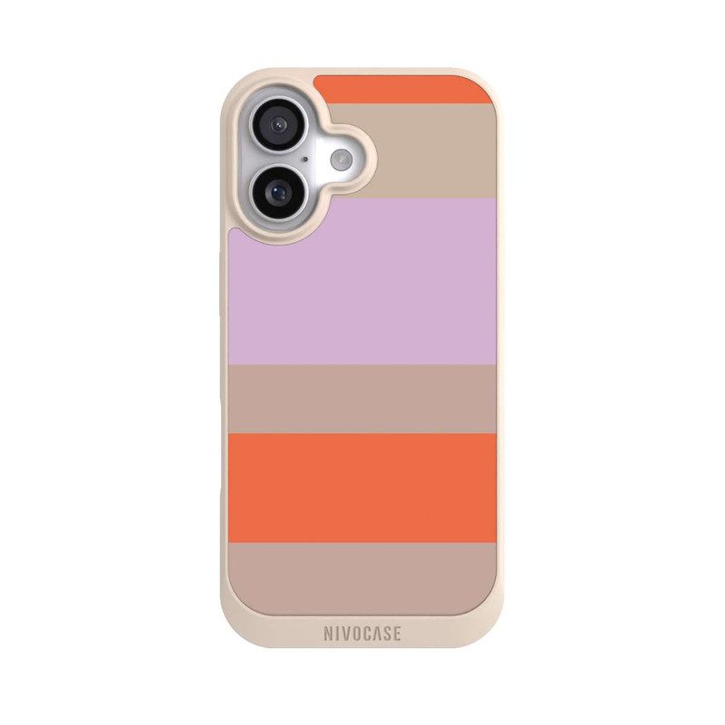 iPhone 17 NIVOpure Moca Lila Orange Stripes