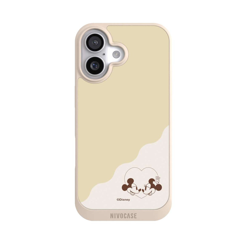 iPhone 17 NIVOpure Mickey and Minnie Love Heart Beige