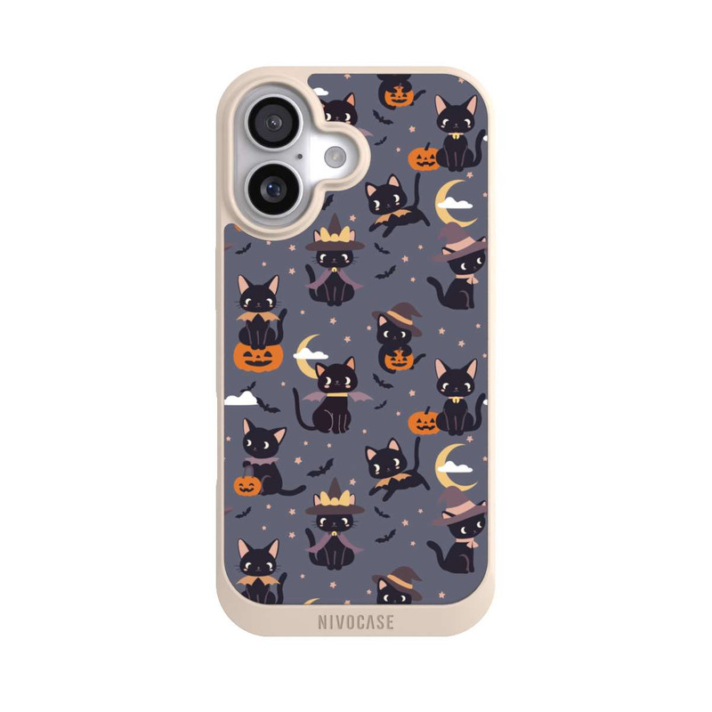 iPhone 17 NIVOpure Cute Halloween Witch Cats and Pumpkins