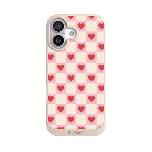  NIVOpure Valentine Checked Hearts Pattern Pink