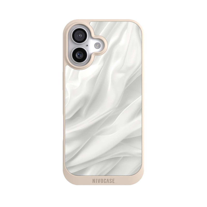 iPhone 17 NIVOpure White Satin Smooth Texture Mit KI