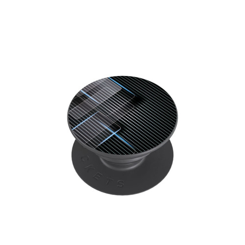 PopGrip Blaue Linien auf Karbon