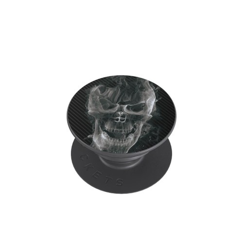  PopGrip rauchender Totenkopf Carbon
