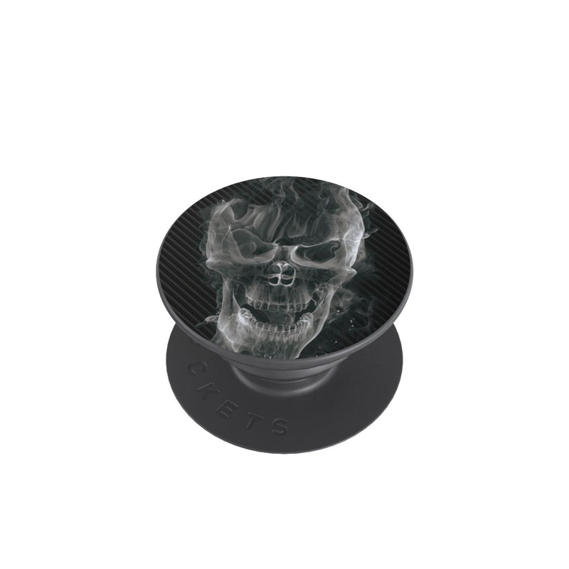  PopGrip rauchender Totenkopf Carbon