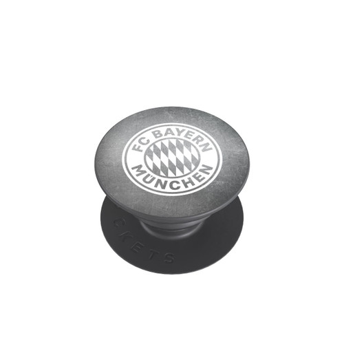  PopGrip Klassisches FCB Logo Klein - Weiß auf Metalllook