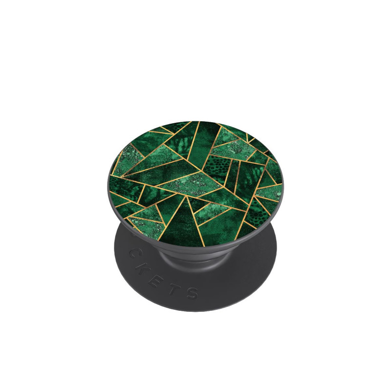  PopGrip Deep Emerald Gold Print