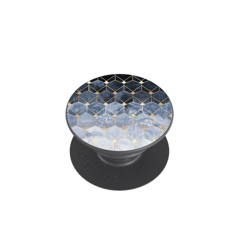  PopGrip Impression Or Hexagones Bleus Et Diamants