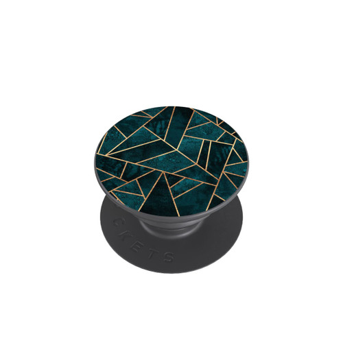  PopGrip Tief Blaugrün Stein Gold Druck