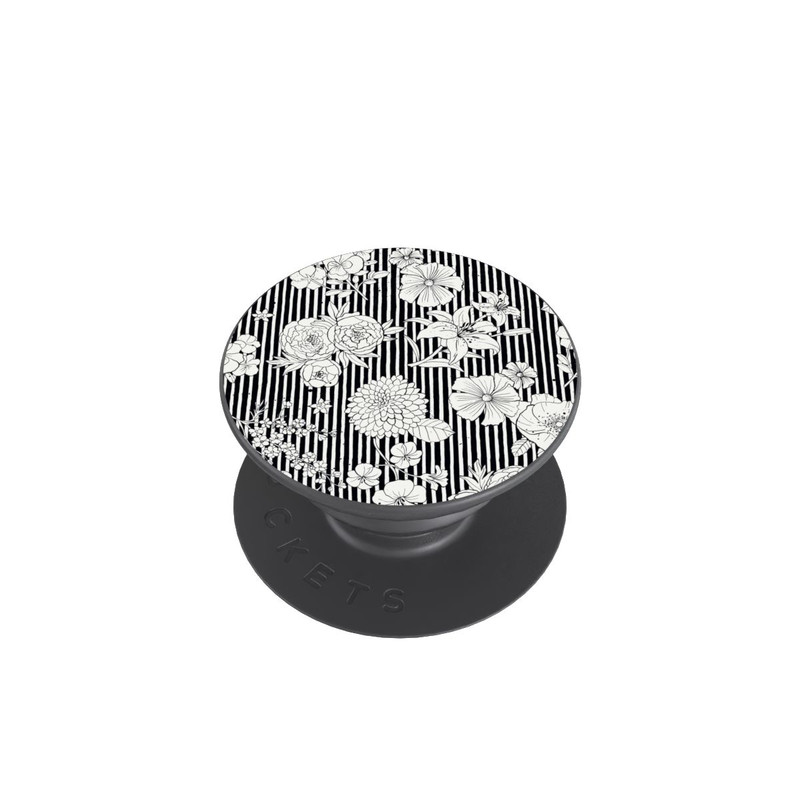  PopGrip Fleurs et rayures noir et blanc