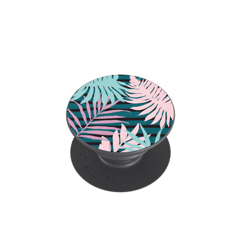  PopGrip Pastel Jungle Leaves Pink Teal Seamless