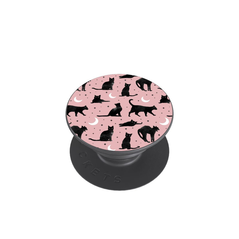  PopGrip Lune & Chats Fond Rose