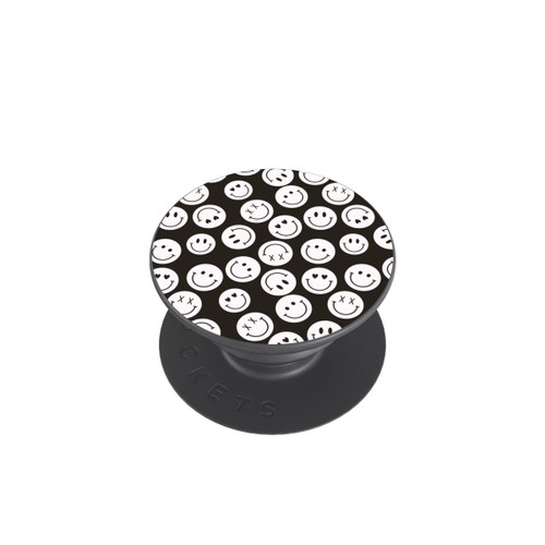  PopGrip Smiles Emotes Pattern Black And White