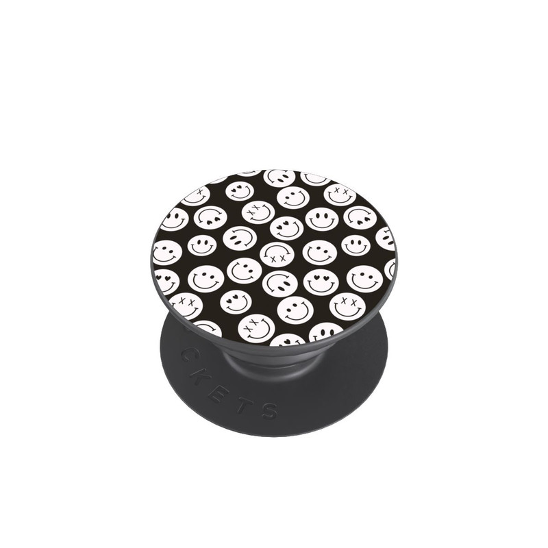  PopGrip Smiles Emotes Pattern Black And White