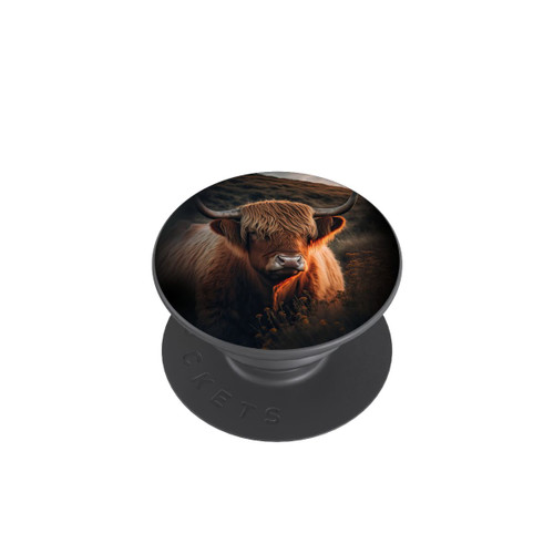 PopGrip Vache Highland avec de grandes cornes avec IA