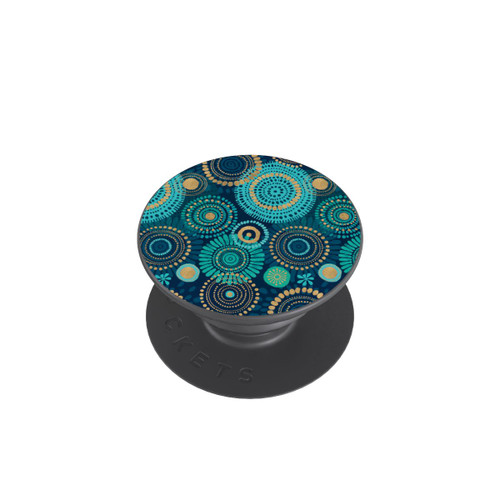  PopGrip Blockprint India Teal Gold