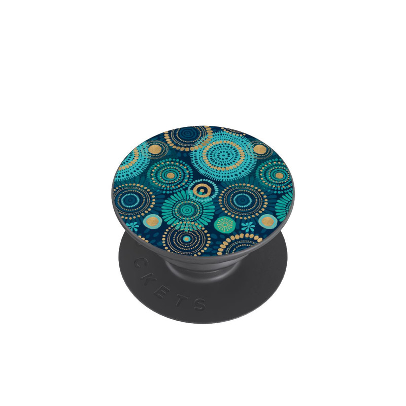  PopGrip Blockprint India Teal Gold