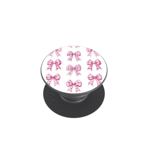  PopGrip Pink Gingham Hearts and Bows