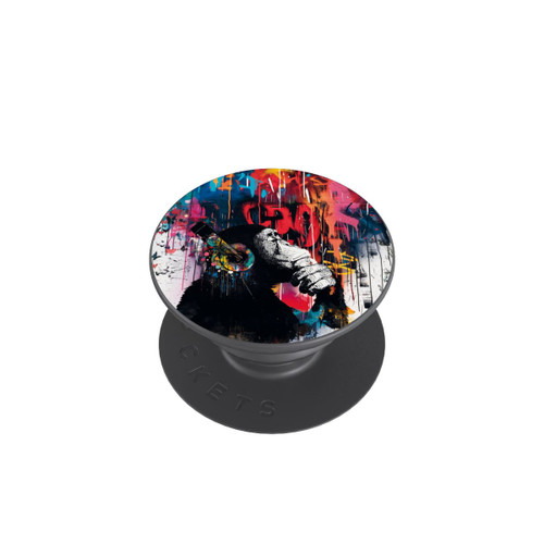  PopGrip Affe Stereo Kopfhörer Graffiti Street Art Blau