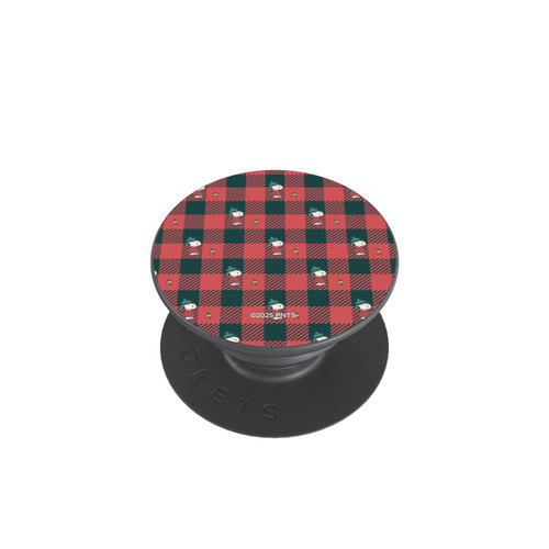  PopGrip Peanuts Red Tartan Pattern